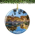 thumbnail image 1 of City-Souvenirs Shanghai Christmas Ornament Porcelain Double Sided, 1 of 2