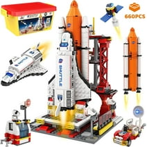 City Space Exploration Shuttle Toy - Building Blocks Sets , with Mars Rover, Launcher, Satellite, Aerospace Spaceship Toys Gifts for 6-12 Year Old Boys Girls (660 PCS)