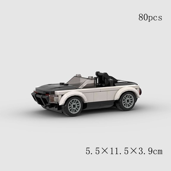 City Speed Convertible MOC Old Car Super Race Vehicle Model Building Block Racing Brick Technical Christmas Gift Rally Sport Toy