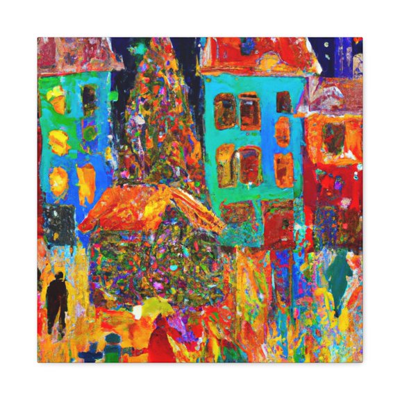 City Square in Sunset - Canvas