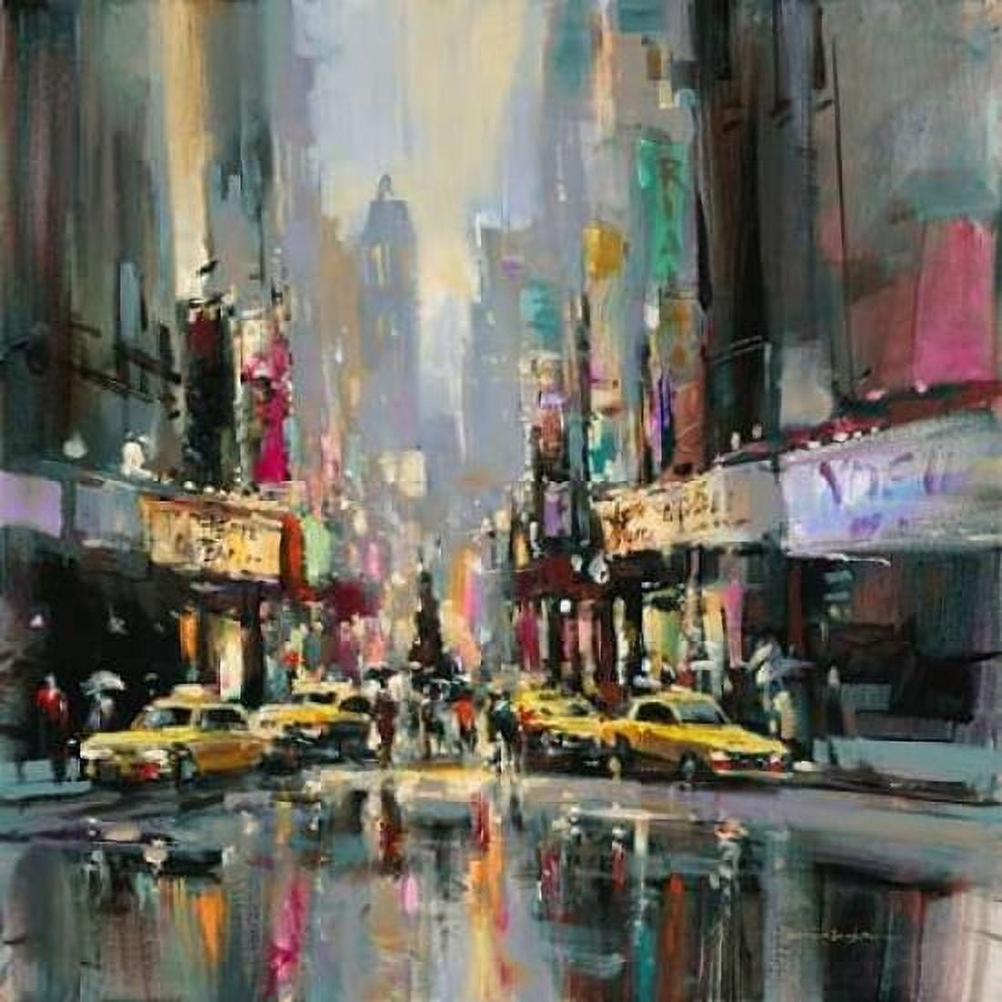 City Street Impression Canvas Art - Brent Heighton (24 x 24)
