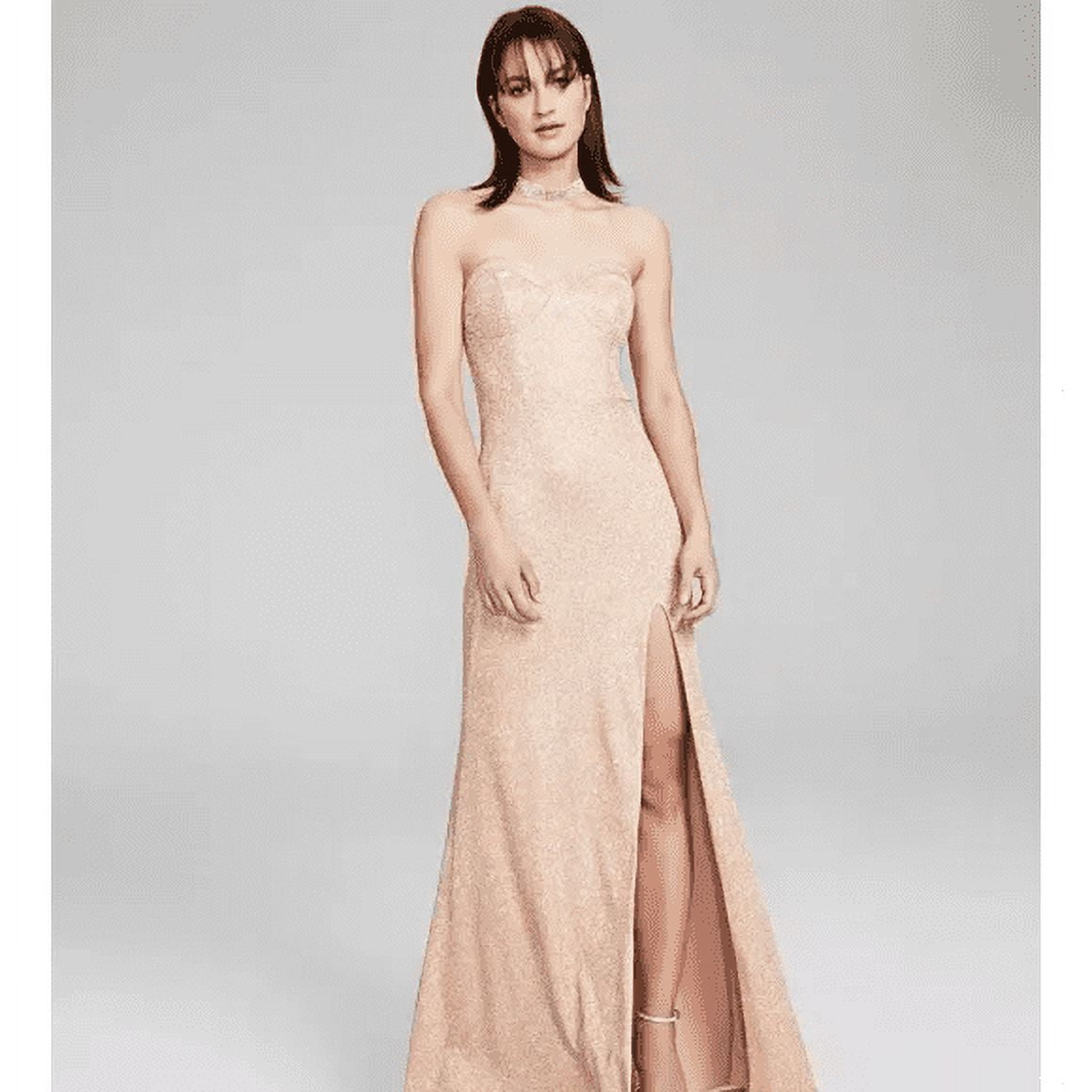 City Studio Womens Juniors Glitter Long Evening Dress Pink 15