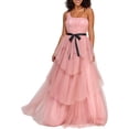 thumbnail image 1 of City Studio Womens Juniors Tulle One Shoulder Evening Dress, 1 of 1