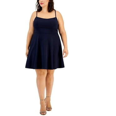City Studio Womens Plus Skater Short Mini Dress