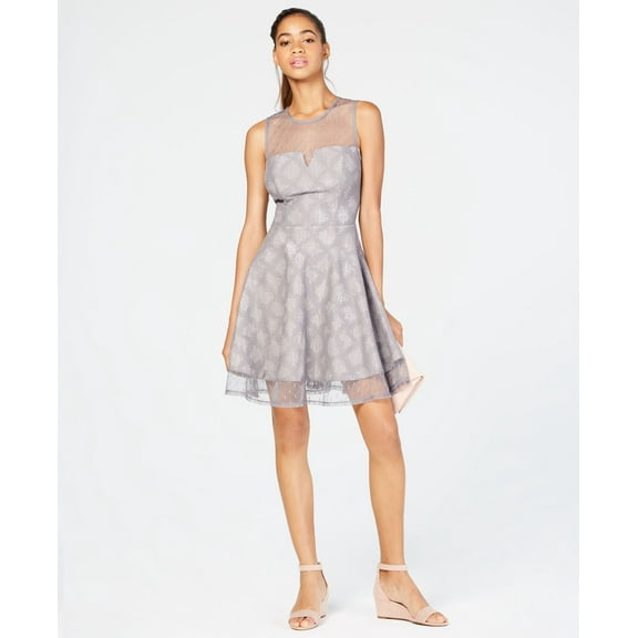 City Studios - Glitter Fit & Flare Dress - Juniors - 7