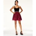 thumbnail image 1 of City Studios Juniors Embellished Mixed Media Dress Wine Black 11, 1 of 1