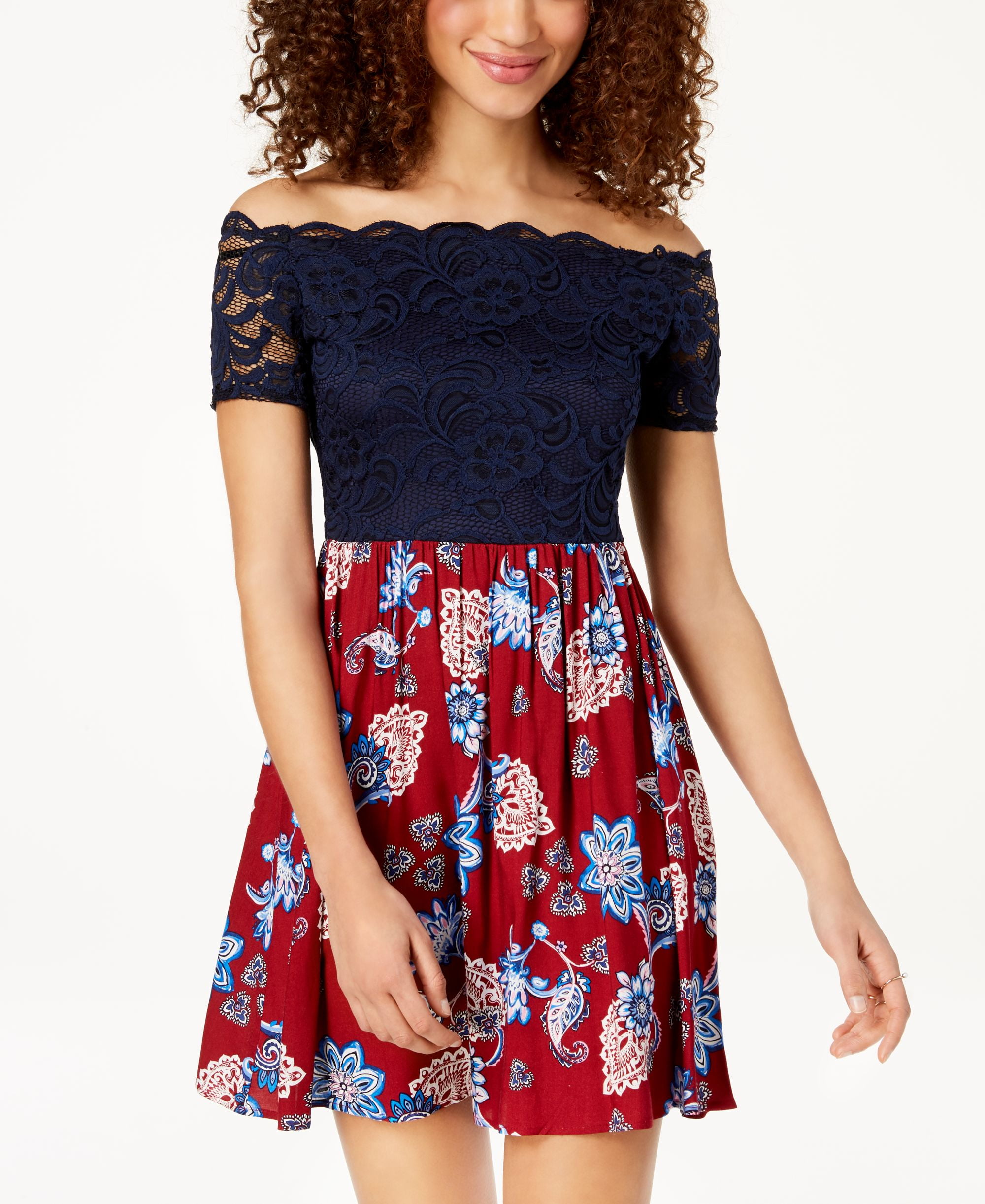 City Studios Juniors Lace Contrast Fit Flare Dress India | Ubuy City Studios Juniors Lace Contrast Fit Flare Dress India | Ubuy