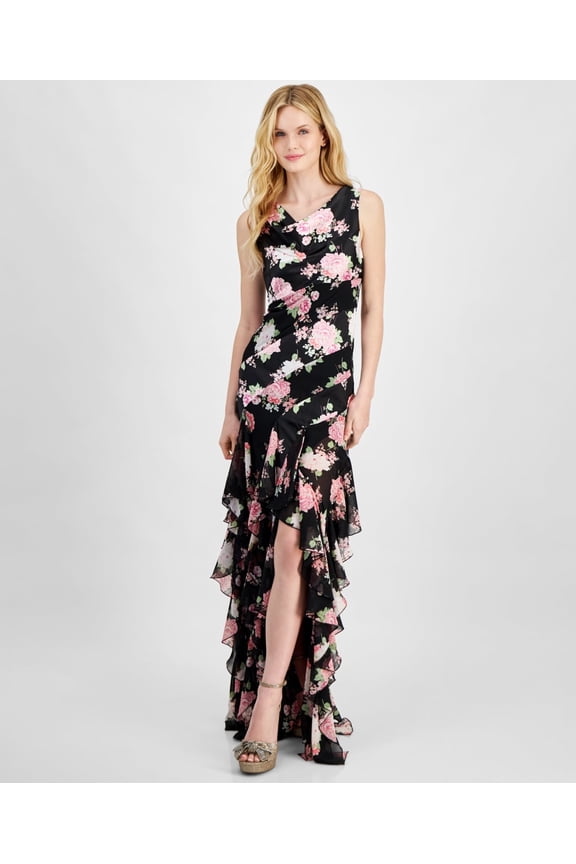 Floral Sleeveless Cocktail Dress, Women's XS
