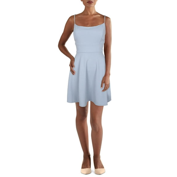 City Studios Womens Juniors Lace Mini Fit & Flare Dress