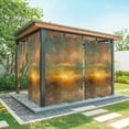 City Sunset Landscape Outdoor Curtains for Patio, Gradient Clouds ...