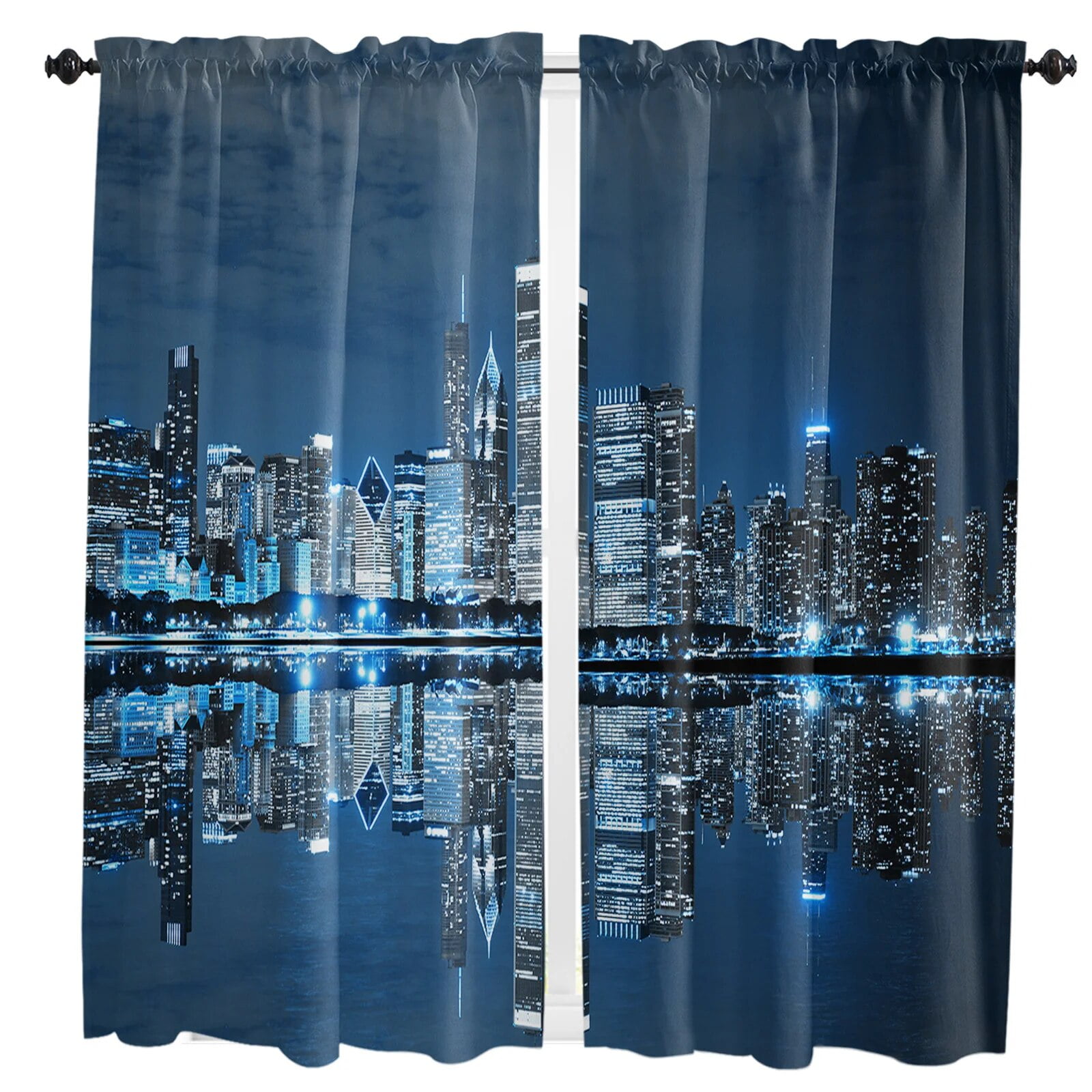City Tokyo Tower Night Building Cityscape Scenery Curtains in the ...