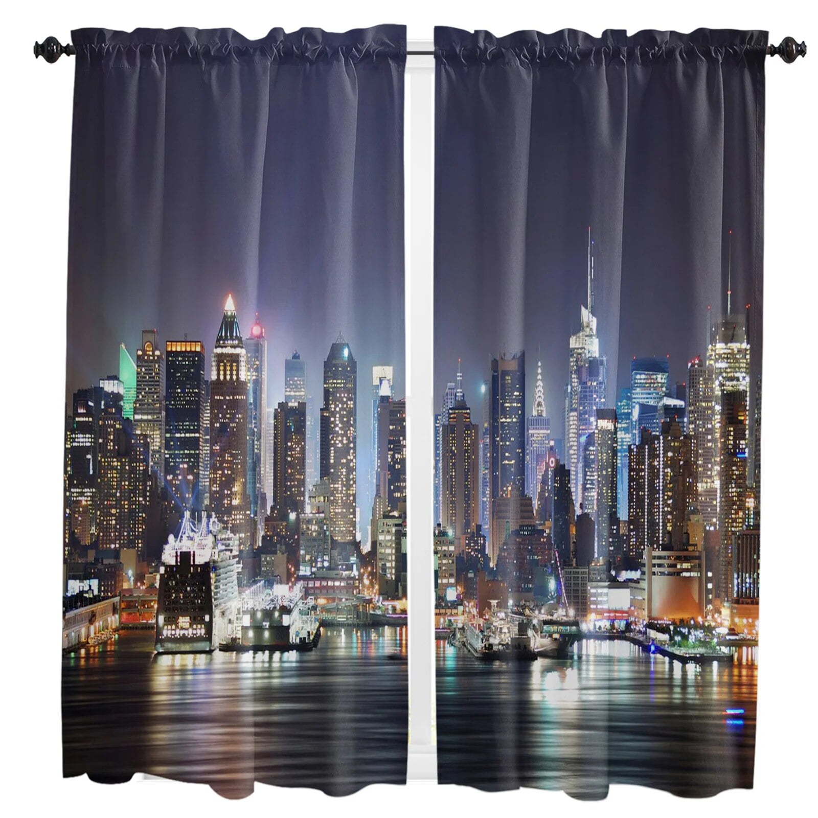City Tokyo Tower Night Building Cityscape Scenery Curtains in the ...