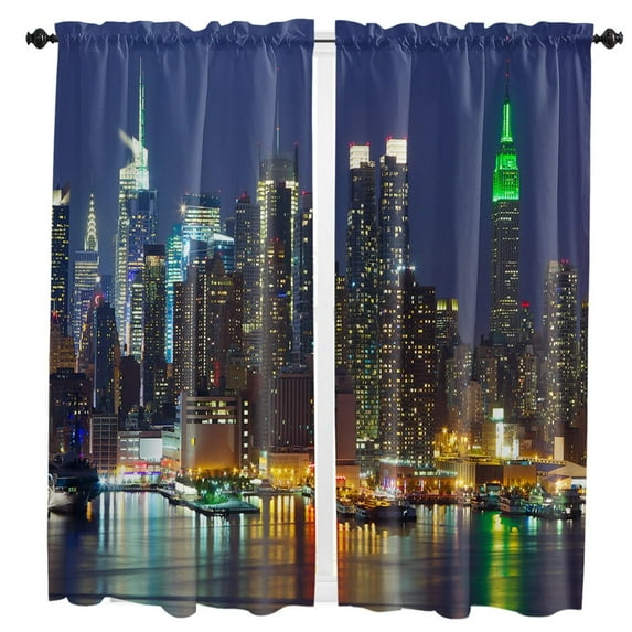 City Tokyo Tower Night Building Cityscape Scenery Curtains in the Bedroom Living Room Hall Window Kitchen Decoration Drapes