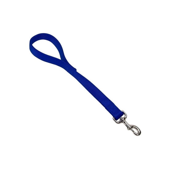 City Traffic Lead Strong Short Dog Control Handle Leash 2 Ply Double Layer Nylon (18 Inch Blue)