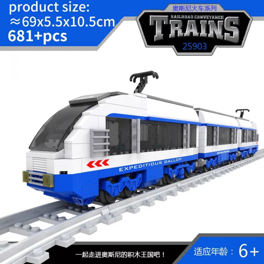 City Train Set Steam Bullet Vehicle Cargo Railway Station Model ...