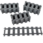 City Train Track Set Straight Tracks Road Building Toy Compatible with Major Brands