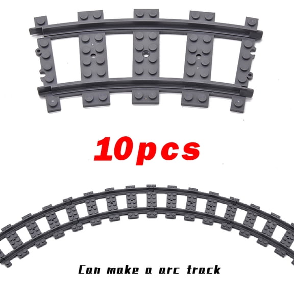 City Trains Flexible Tracks Forked Straight Curved Rails Switch Building Block Bricks High-Tech Creative Toys for kids gifts