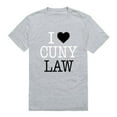 thumbnail image 1 of City University of New York School of Law I Love T-Shirt, Heather Grey - Medium, 1 of 2