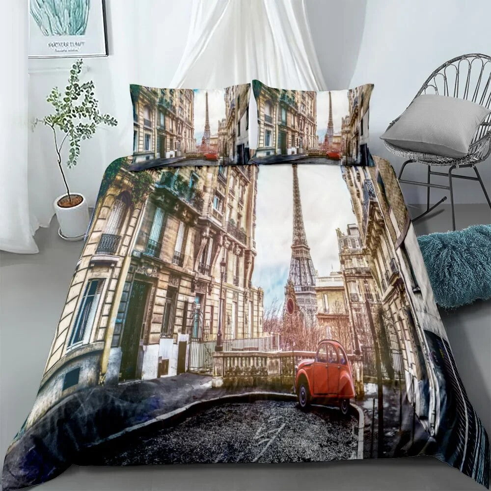City View Duvet Cover Set Dubai City Night View Single Double King Size Bedding Set for Adults 2