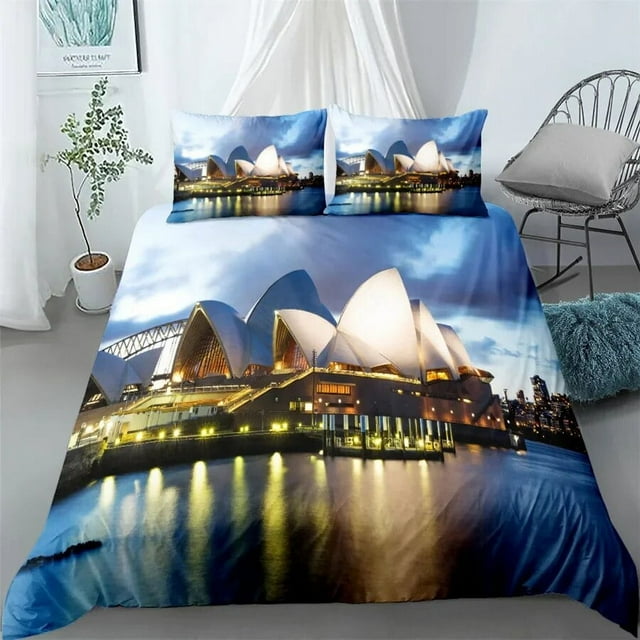 City View Duvet Cover Set Dubai City Night View Single Double King Size