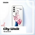 City Walk Clear Aesthetic Slim Casing for Samsung Galaxy S23 Ultra S22