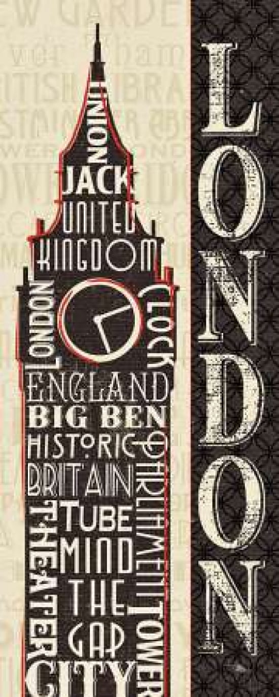 City Words II Canvas Art - Pela Studio (10 x 20)