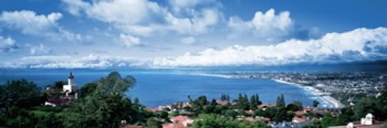 City at the coast Palos Verdes Peninsula Palos Verdes Los Angeles County California USA Canvas Art - Panoramic Images (36 x 12)