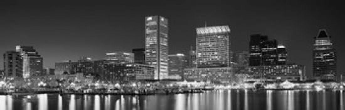 City at the waterfront Baltimore Maryland USA Canvas Art - Panoramic Images (18 x 6)