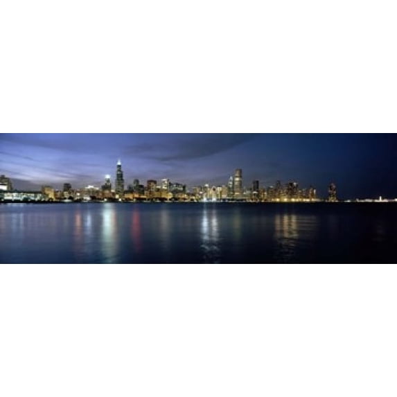 City at the waterfront, Chicago, Cook County, Illinois, USA Poster Print (18 x 6)