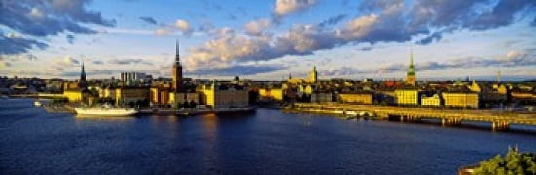 City at the waterfront Gamla Stan Stockholm Sweden Canvas Art - Panoramic Images (36 x 12)
