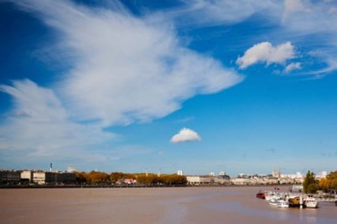 City at the waterfront Garonne River Bordeaux Gironde Aquitaine France Canvas Art - Panoramic Images (36 x 24)