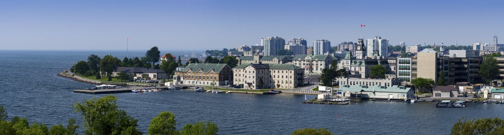 City at the waterfront Kingston Ontario Canada Canvas Art - Panoramic Images (36 x 12)