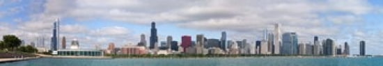 City at the waterfront Lake Michigan Chicago Cook County Illinois USA 2010 Canvas Art - Panoramic Images (44 x 8)
