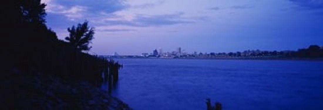 City at the waterfront Mississippi River Memphis Shelby County Tennessee USA Canvas Art - Panoramic Images (18 x 7)
