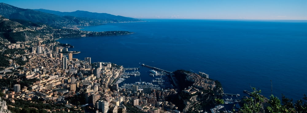 City at the waterfront Monte Carlo Monaco Canvas Art - Panoramic Images (36 x 12)