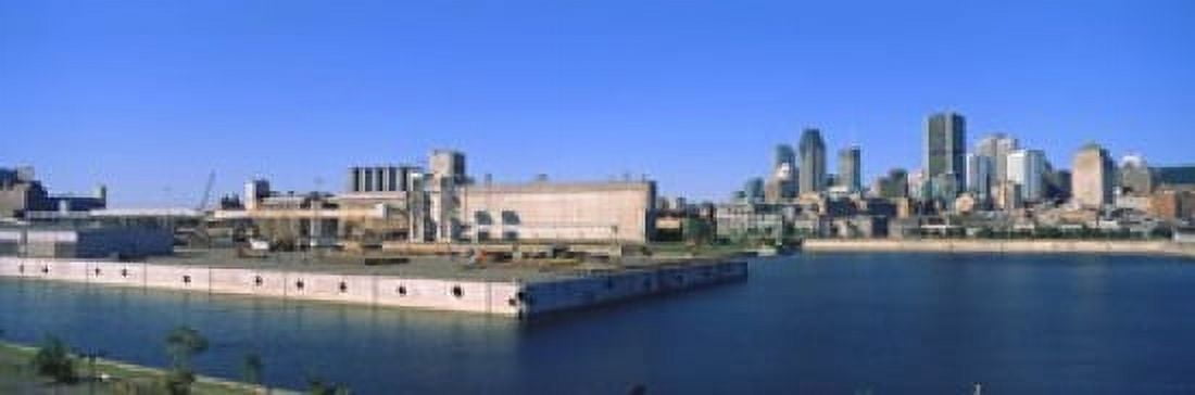 City at the waterfront Montreal Quebec Canada 2009 Canvas Art - Panoramic Images (18 x 6)