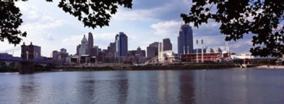City at the waterfront Ohio River Cincinnati Hamilton County Ohio USA Canvas Art - Panoramic Images (18 x 7)