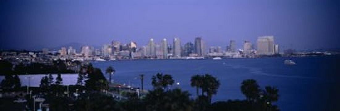 City at the waterfront San Diego San Diego Bay San Diego County California USA Canvas Art - Panoramic Images (18 x 6)