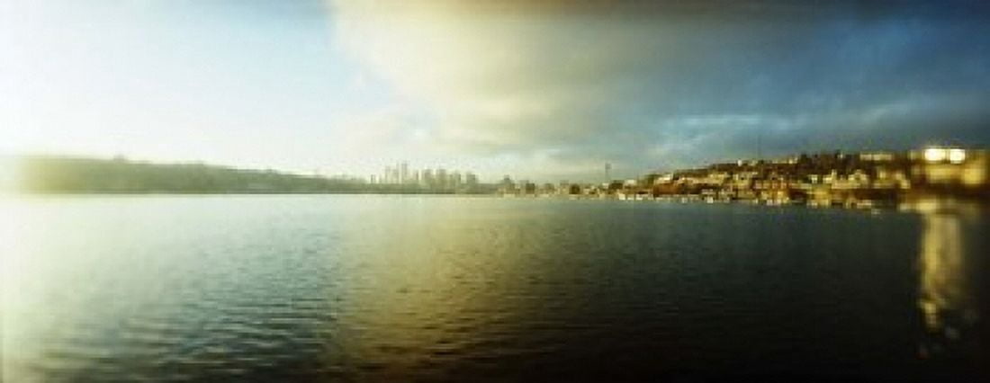 City at the waterfront with Gasworks Park in the background Seattle King County Washington State USA Canvas Art - Panoramic Images (15 x 6)