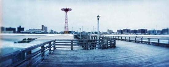 City in winter Coney Island Brooklyn New York City New York State USA Canvas Art - Panoramic Images (30 x 12)
