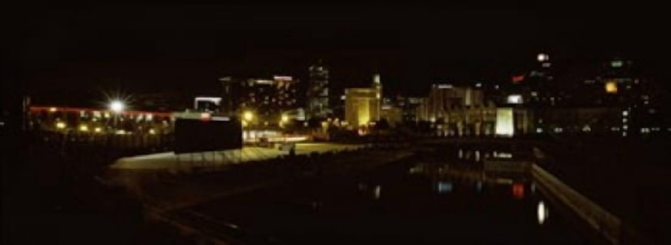 City lit up at night Cape Town Western Cape Province South Africa Canvas Art - Panoramic Images (36 x 13)