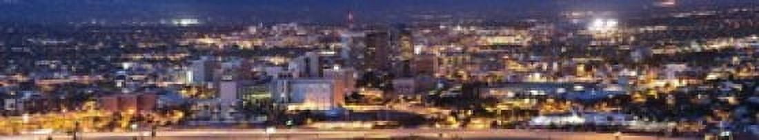 City lit up at night Tucson Pima County Arizona USA Canvas Art - Panoramic Images (22 x 4)