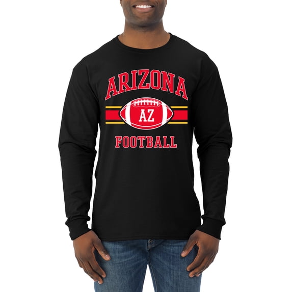 City of Arizona ARI American Football Fantasy Fan Sports Mens Long Sleeve Shirt, Black, Medium