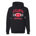 thumbnail image 1 of City of Atlanta ATL American Football Fantasy Fan | Mens Sports Hooded Sweatshirt Graphic Hoodie, Black, Small, 1 of 3