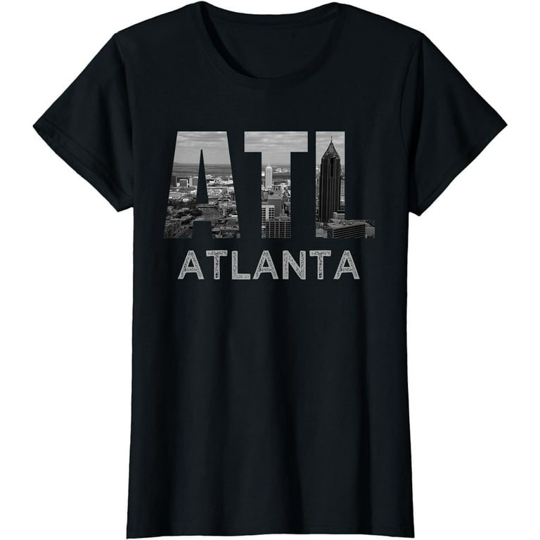 Retro Atlanta Georgia Cityscape Downtown Skyline T-Shirt