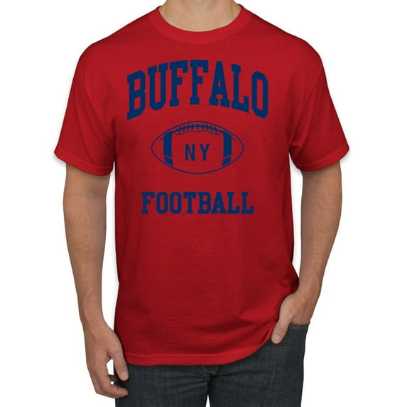City of Buffalo BUF American Football Fantasy Fan | Mens Sports Graphic T-Shirt, Red, 3XL