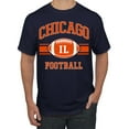 thumbnail image 1 of City of Chicago CHI American Football Fantasy Fan Sports Men's Graphic T-Shirt, Navy, X-Large, 1 of 3