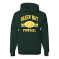 thumbnail image 1 of City of Green Bay GB American Football Fantasy Fan | Mens Sports Hooded Sweatshirt Graphic Hoodie, Forest Green, X-Large, 1 of 3