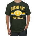 thumbnail image 1 of City of Green Bay GB American Football Fantasy Fan Sports Men's Graphic T-Shirt, Forest Green, 3XL, 1 of 3