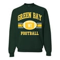 thumbnail image 1 of City of Green Bay GB American Football Fantasy Fan Sports Unisex Crewneck Graphic Sweatshirt, Forest Green, Medium, 1 of 3
